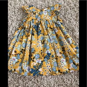 Old Navy Floral Mustard Dress 12-18 Months